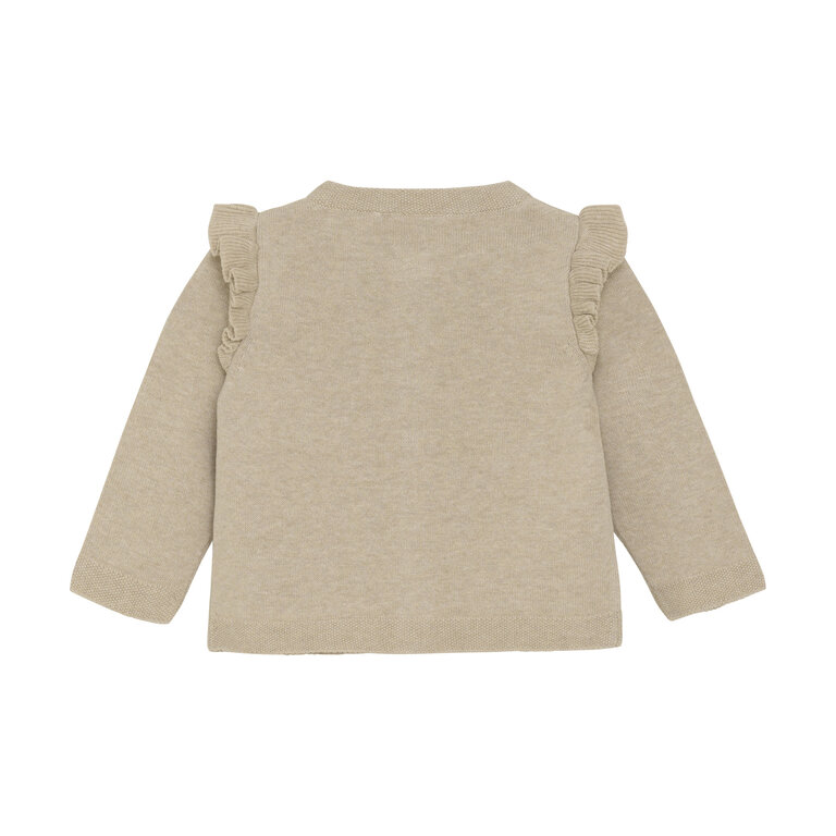 MINYMO CARDIGAN AVEC BRODERIES DE FLEURS - BEIGE