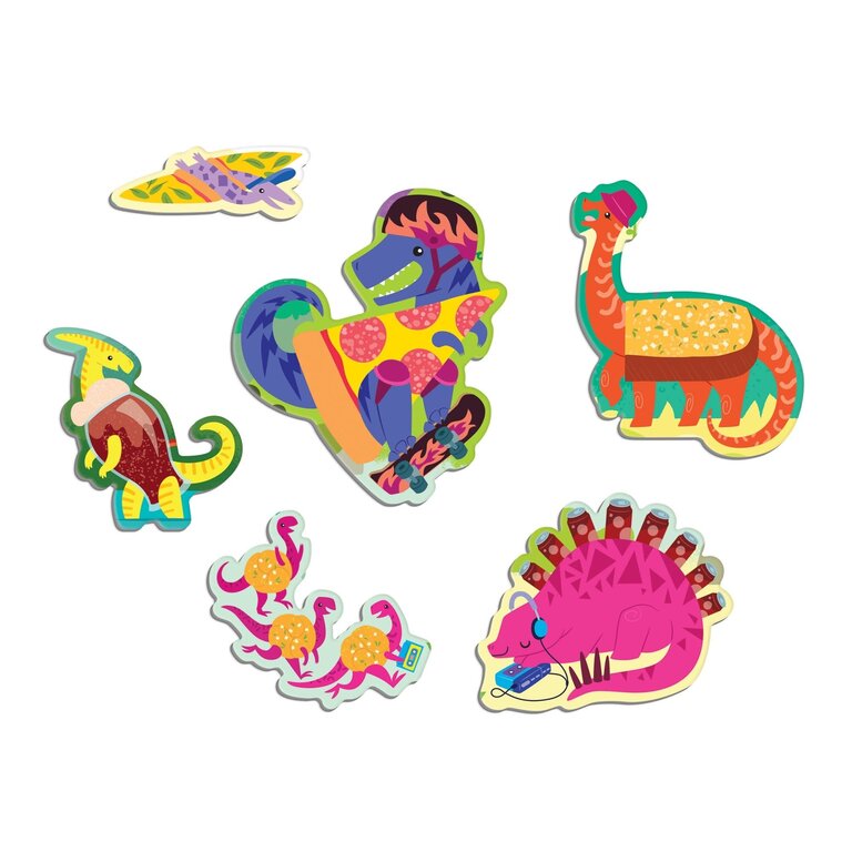 MUDPUPPY PUZZLE 60 PIÈCES SCRATCH AND SNIFF - PIZZASAURUS