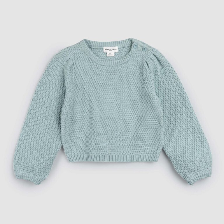 MILES THE LABEL TRICOT MANCHES BALLONS - BLEU NUAGE