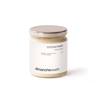 DIMANCHE MATIN CHANDELLE 8 OZ - COTON FRAIS