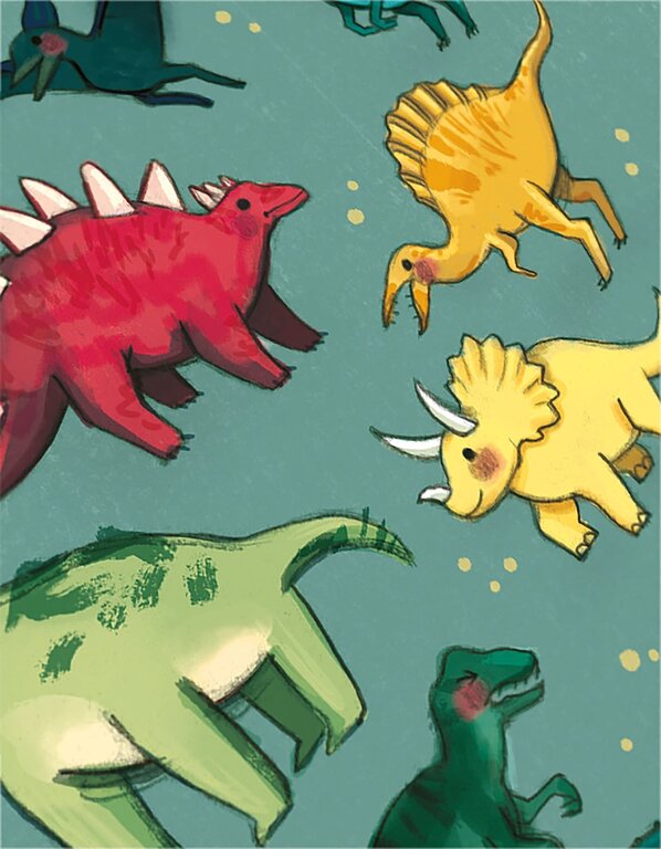 VALÉRIE BOIVIN CARTE DE SOUHAITS - PLEIN DE DINOS