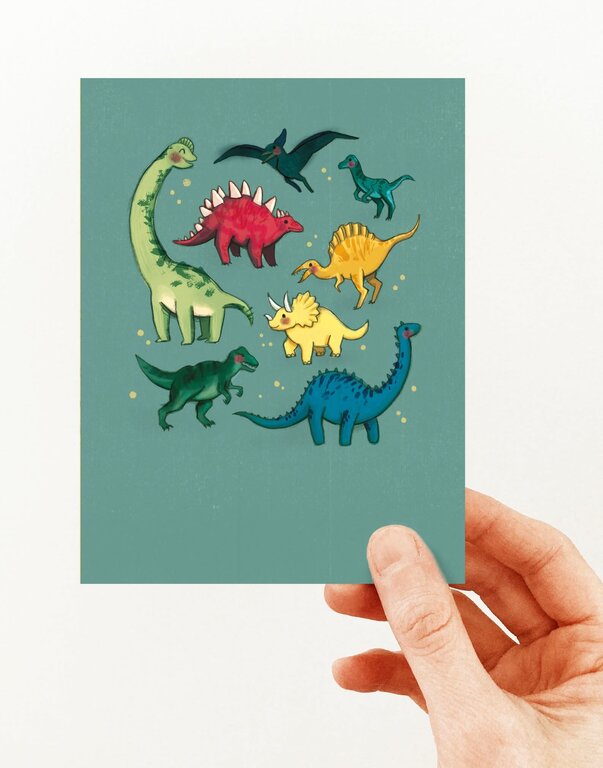 VALÉRIE BOIVIN CARTE DE SOUHAITS - PLEIN DE DINOS