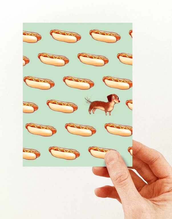 VALÉRIE BOIVIN CARTE DE SOUHAITS - HOT-DOG