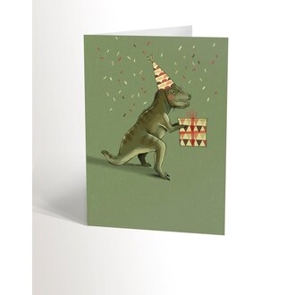 VALÉRIE BOIVIN GREETING CARD - PARTY DINO