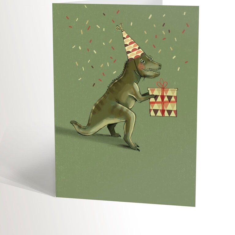 VALÉRIE BOIVIN CARTE DE SOUHAITS - DINO DE FÊTE