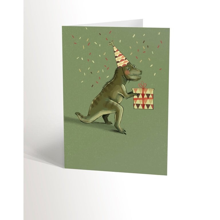 VALÉRIE BOIVIN CARTE DE SOUHAITS - DINO DE FÊTE