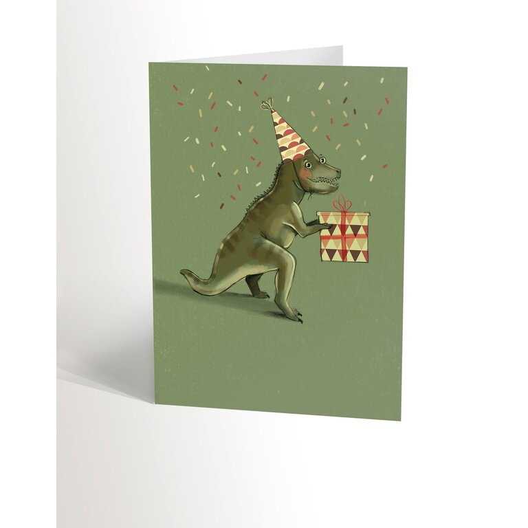 VALÉRIE BOIVIN GREETING CARD - PARTY DINO
