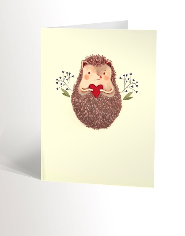 VALÉRIE BOIVIN CARTE DE SOUHAITS - HÉRISSON MIGNON