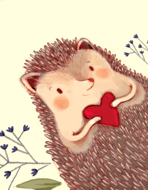 VALÉRIE BOIVIN CARTE DE SOUHAITS - HÉRISSON MIGNON