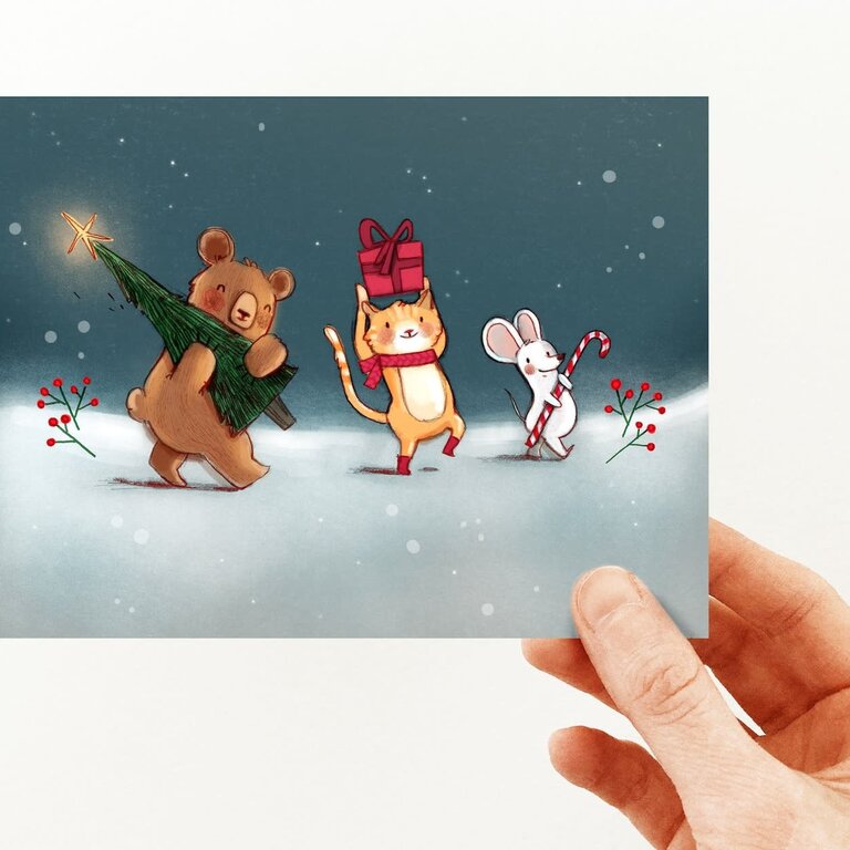 VALÉRIE BOIVIN CARTE DE SOUHAITS - PARADE DE NOËL