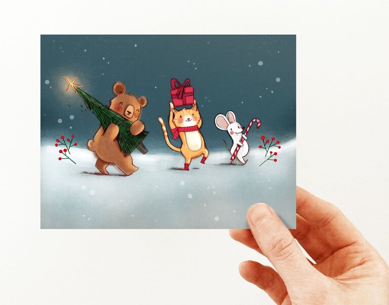 VALÉRIE BOIVIN CARTE DE SOUHAITS - PARADE DE NOËL