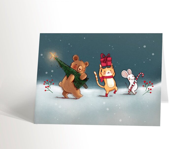 VALÉRIE BOIVIN CARTE DE SOUHAITS - PARADE DE NOËL