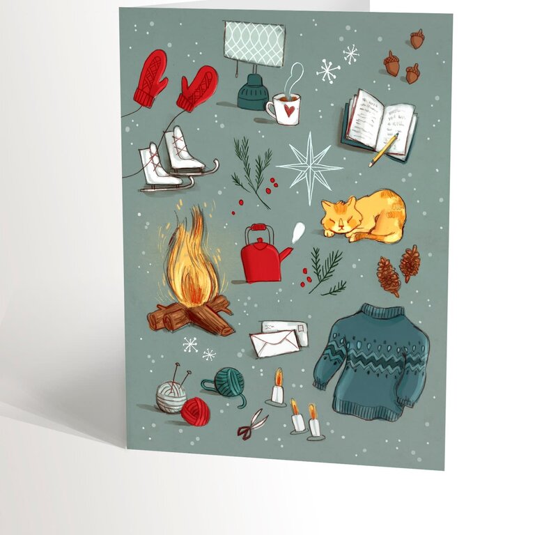 VALÉRIE BOIVIN CARTE DE SOUHAITS - RÉCONFORT D'HIVER