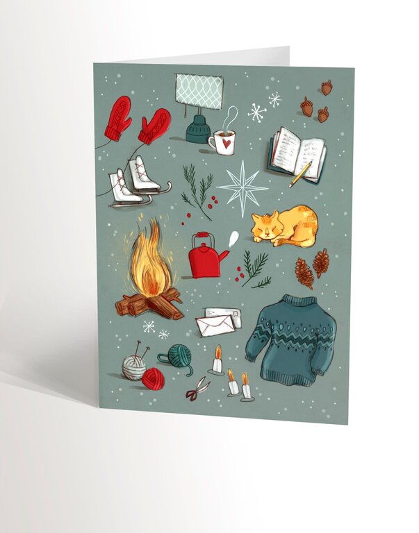 VALÉRIE BOIVIN CARTE DE SOUHAITS - RÉCONFORT D'HIVER