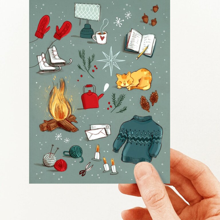 VALÉRIE BOIVIN CARTE DE SOUHAITS - RÉCONFORT D'HIVER