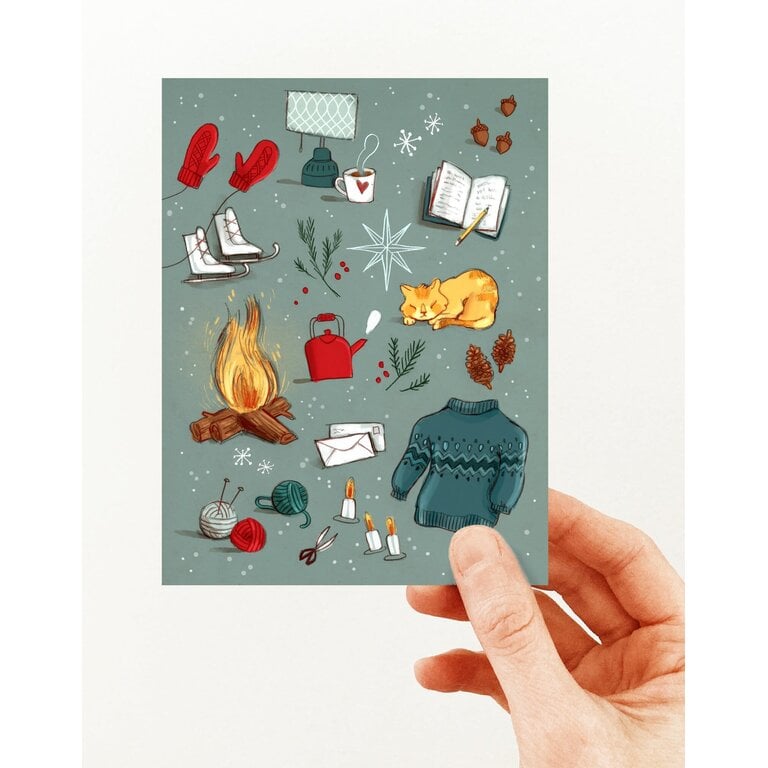 VALÉRIE BOIVIN CARTE DE SOUHAITS - RÉCONFORT D'HIVER