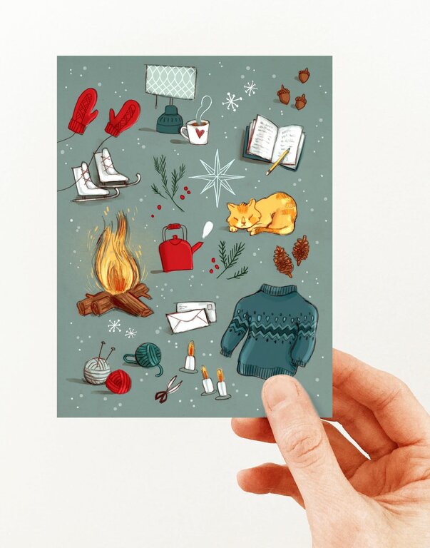 VALÉRIE BOIVIN CARTE DE SOUHAITS - RÉCONFORT D'HIVER