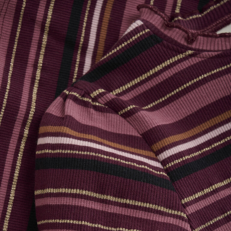 MINYMO CHANDAIL À RAYURES MULTI - FRAMBOISE