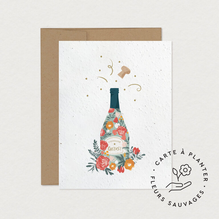 MIMOSA DESIGN PLANTABLE GREETING CARD - CHEERS