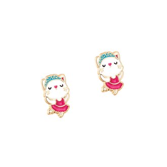 GIRL NATION BOUCLES D'OREILLES - CHAT BALLERINE