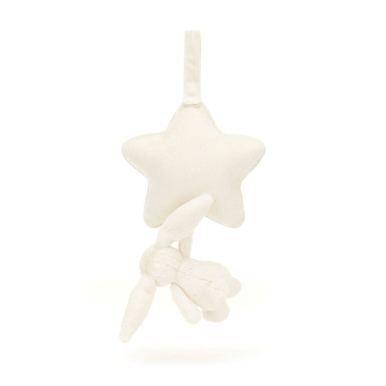 JELLYCAT PELUCHE MUSICALE À TIRER  - LAPIN BASHFUL CRÈME