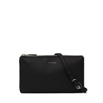 MATT & NAT SAC À BANDOULIÈRE TRIPLET PURITY - NOIR