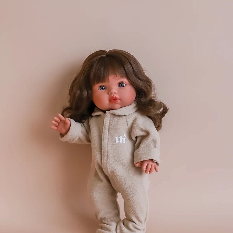 TINY HARLOW PYJAMA À PATTES POUR POUPÉE - TAUPE