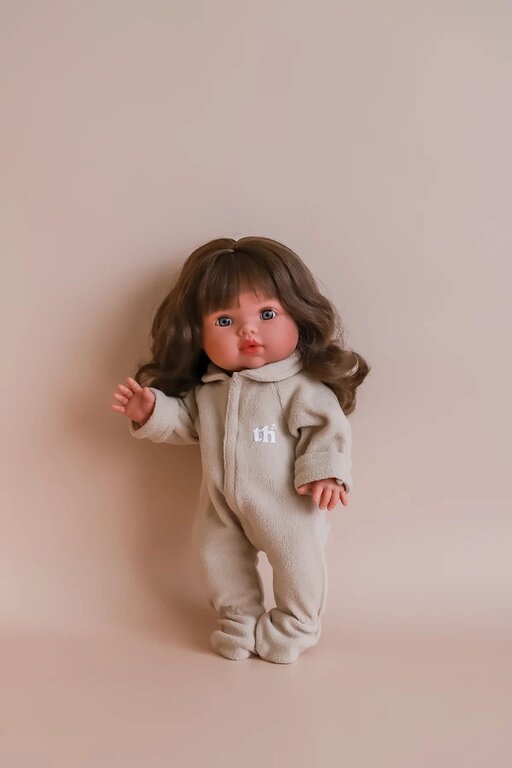 TINY HARLOW PYJAMA À PATTES POUR POUPÉE - TAUPE