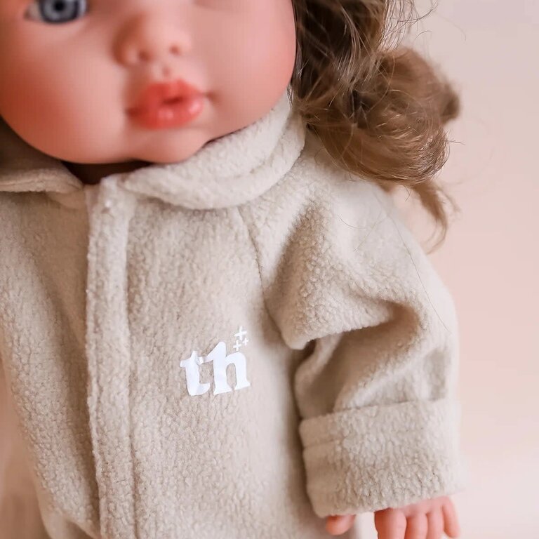 TINY HARLOW PYJAMA À PATTES POUR POUPÉE - TAUPE