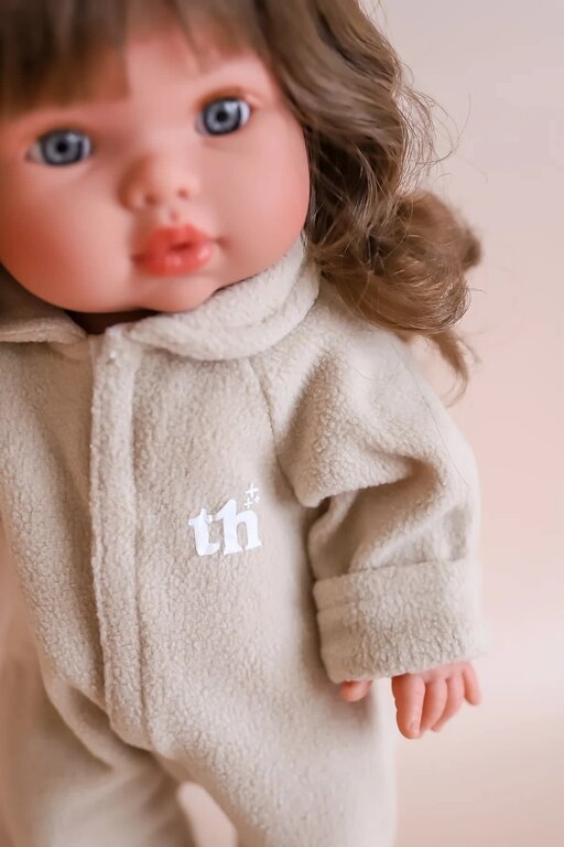 TINY HARLOW PYJAMA À PATTES POUR POUPÉE - TAUPE