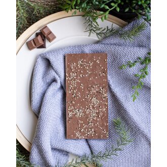 CHOCO CHOCOLAT TABLETTE ÉCLAT DE CARAMEL & CHANVRE 75g - CHOCOLAT AU LAIT