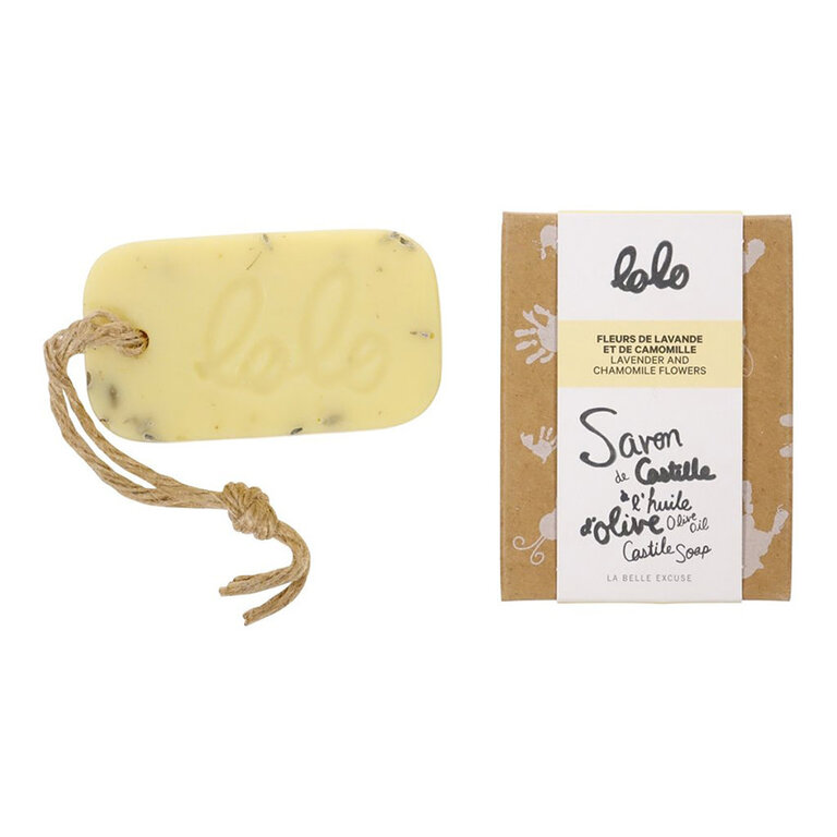 LOLO & MOI SAVON DE CASTILLE À L'HUILE D'OLIVE FLEURS DE LAVANDE ET CAMOMILLE
