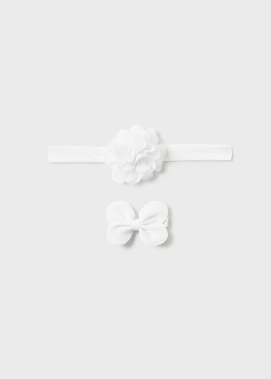 MAYORAL ENSEMBLE SERRE-TÊTE ET PINCE - BLANC