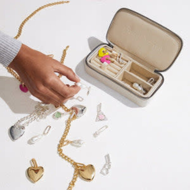 PILGRIM BOITE À BIJOUX DE VOYAGE - SABLE CLAIR