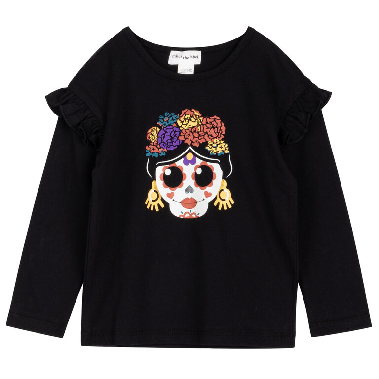 MILES THE LABEL CHANDAIL MANCHES LONGUES PHOSPHORESCENT - CALAVERITA NOIR