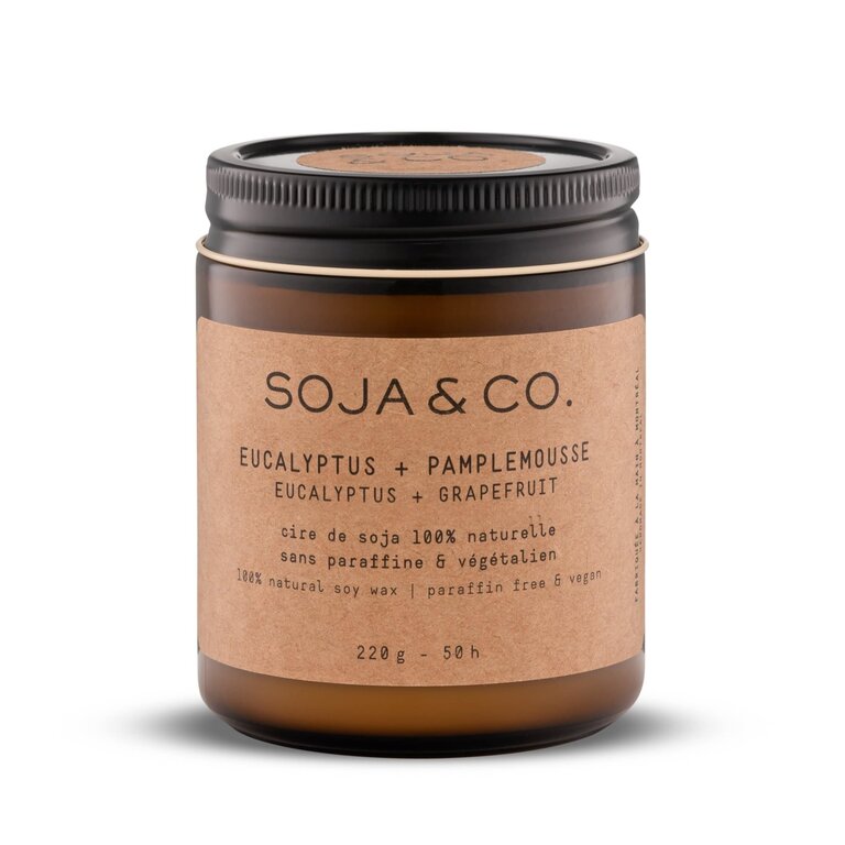 SOJA & CO. CHANDELLE - EUCALYPTUS + PAMPLEMOUSSE