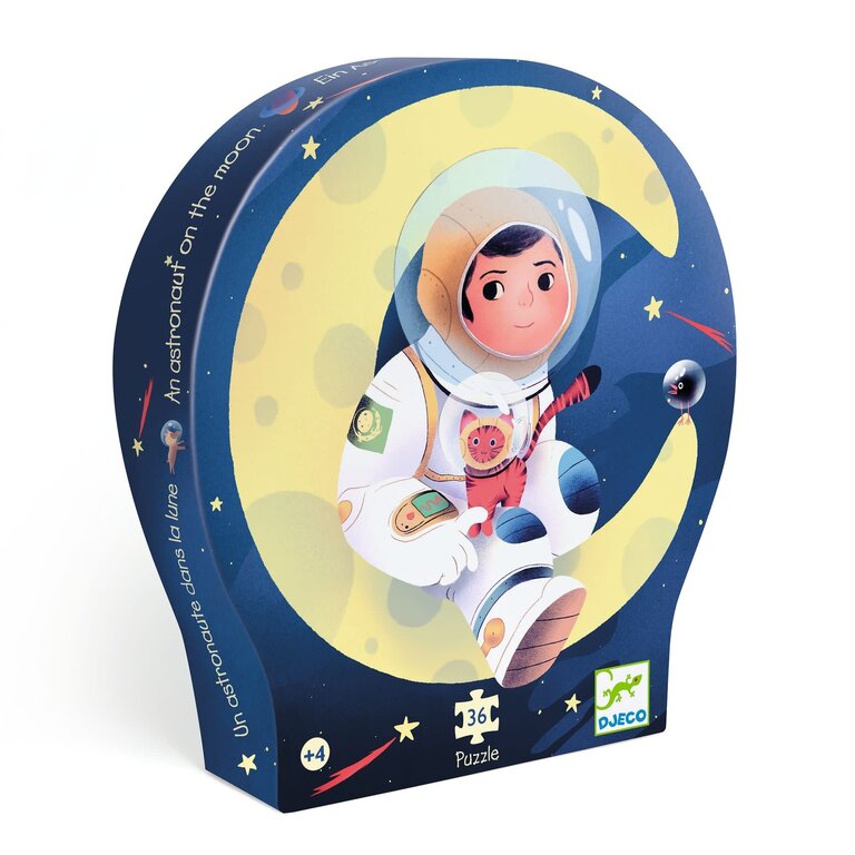 DJECO PUZZLE SILHOUETTE -  UN ASTRONAUTE DANS LA LUNE 36 PCS