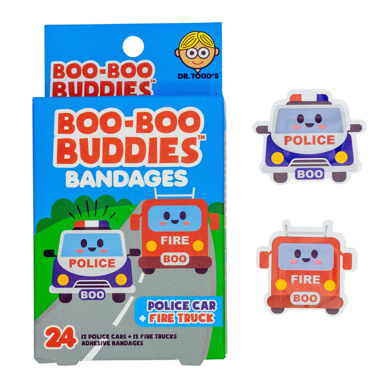 BOO-BOO BUDDIES BOÎTE DE 24 PANSEMENTS LUDIQUES - POLICE ET POMPIER
