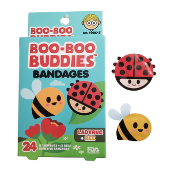 BOO-BOO BUDDIES BOÎTE DE 24 PANSEMENTS LUDIQUES - COCCINELLE & ABEILLE