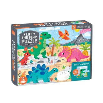 MUDPUPPY PUZZLE À RABATS 12 PCS - PARC DE DINOSAURES