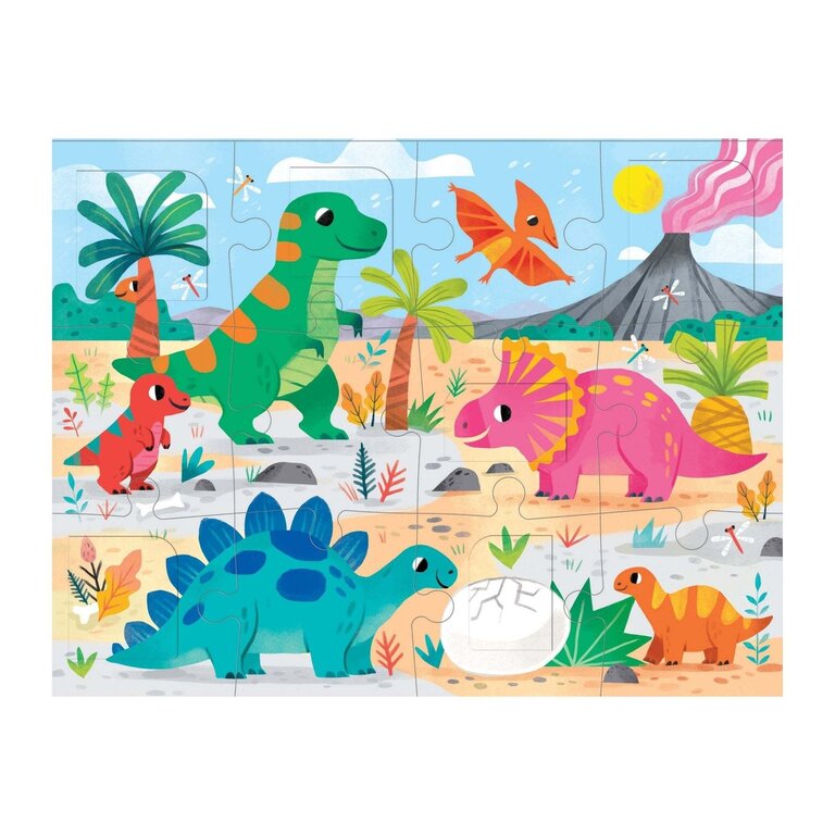 MUDPUPPY PUZZLE À RABATS 12 PCS - PARC DE DINOSAURES