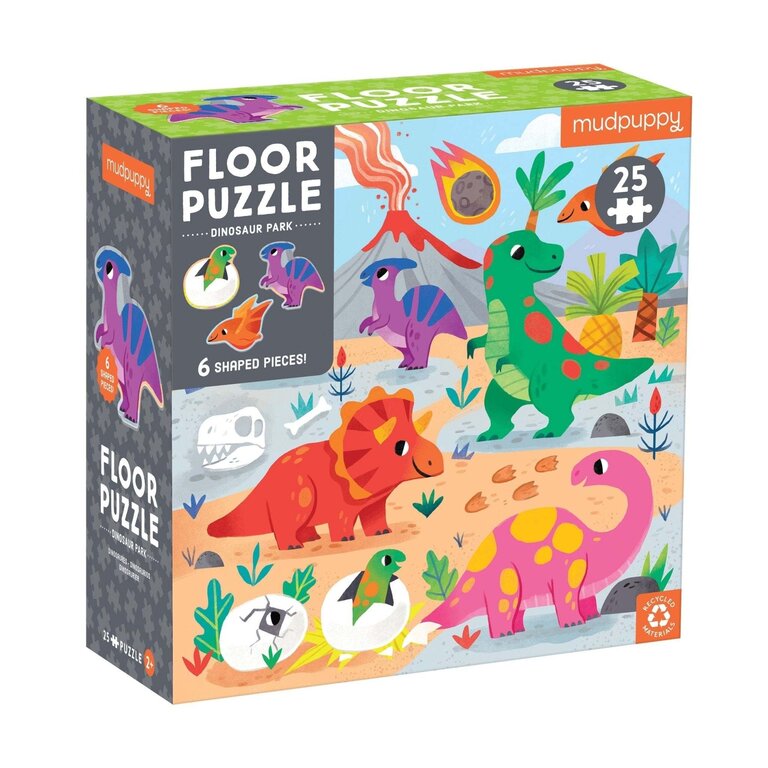 MUDPUPPY PUZZLE DE SOL 25 PCS - PARC DE DINOSAURES