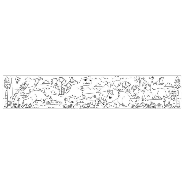 MUDPUPPY MINI ROULEAU DE COLORIAGE -  MIGHTY DINOSAURS