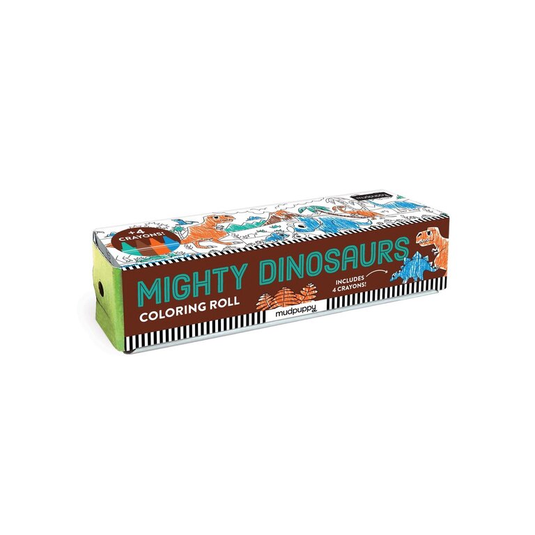 MUDPUPPY MINI ROULEAU DE COLORIAGE -  MIGHTY DINOSAURS