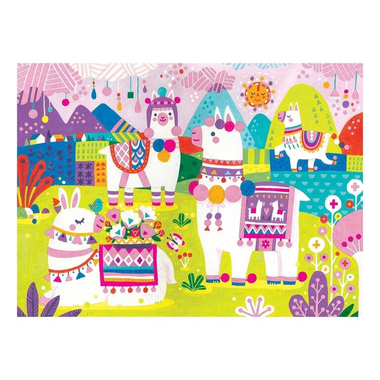 MUDPUPPY PUZZLE FUZZY 25 PIÈCES - LAMA LAND