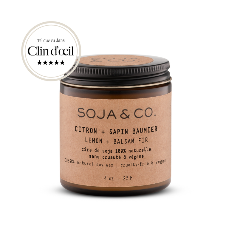 SOJA & CO. CHANDELLE - CITRON + SAPIN BEAUMIER
