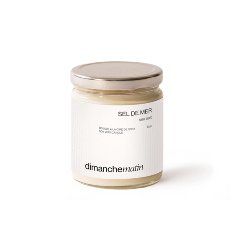 DIMANCHE MATIN CHANDELLE 8 OZ - SEL DE MER