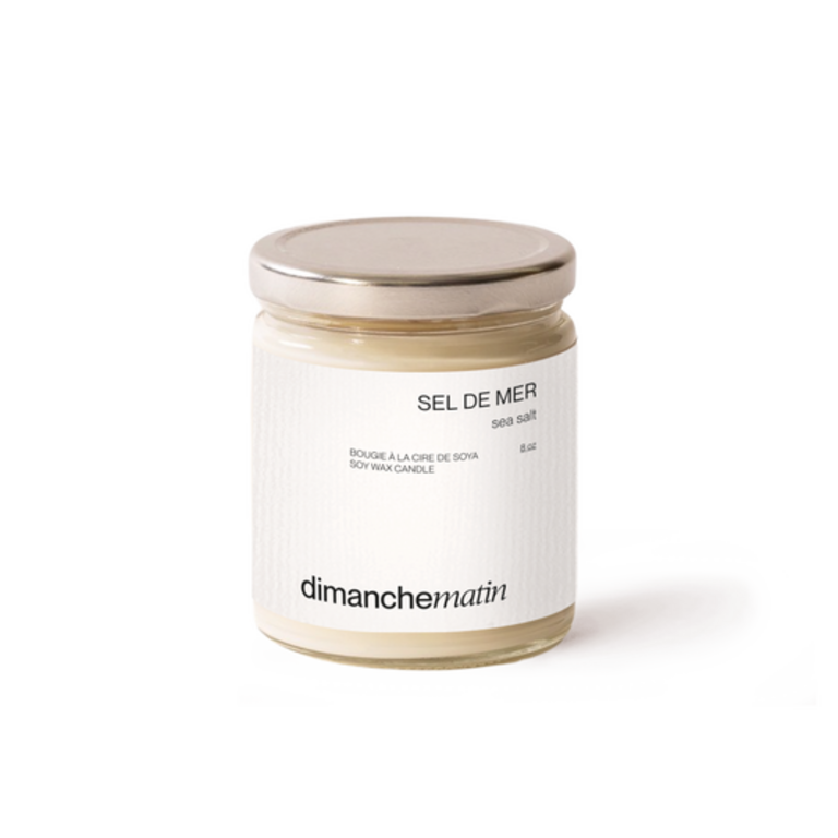 DIMANCHE MATIN CHANDELLE 8 OZ - SEL DE MER