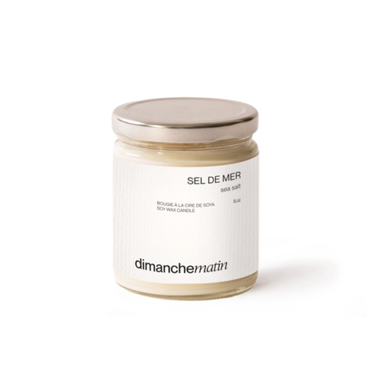 DIMANCHE MATIN CHANDELLE 8 OZ - SEL DE MER