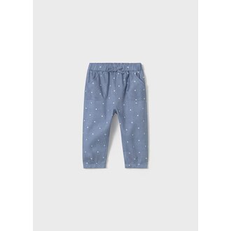 MAYORAL PANTALON EN CHAMBRAY À POIS - BLEU